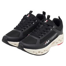 FILA 斐樂 Light Year 輕量透氣 慢跑鞋 男鞋 運動鞋 1J911Y001, 黑色 + 米白, 8.5