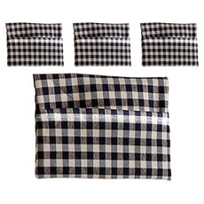 CASA VERDE Ttasum 純棉暖暖包收納袋 基本款 格紋 海軍藍 M 一般用, 4個