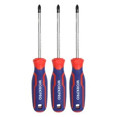 WORKPRO 十字電工螺絲起子 ph2 x 200 mm WP221031, 3個