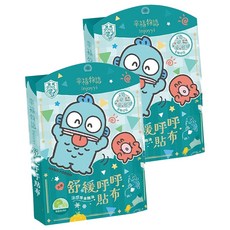 明基健康生活 幸福物語 三麗鷗 舒緩呼呼貼布 涼感佛手柑 人魚漢頓, 2盒, 6片