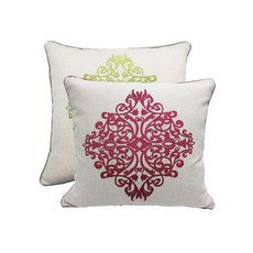 J&N 雅典娜亞麻抱枕 45 x 45cm 精緻緹花工藝 四季透氣舒適 提升居家品味