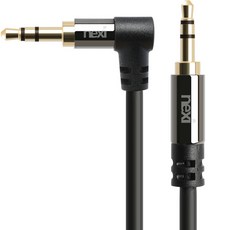 nexi 3.5mm 立體聲 AUX 彎頭連接線 2M, 混合顏色, NX-STC020A-MM(NX938), 1個