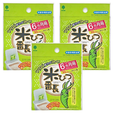 novopin 日本天然保存米用防蟲包 6個月用 天然哇沙米成分 長效抗菌防黴 適用於30kg以下的米桶, 3包, 1包