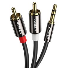 UGREEN 綠聯 3.5mm轉2RCA立體聲音源線 1.5m, 單一商品, 1條