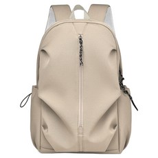 Chichills Luenova 拉鍊多夾層寬口後揹包 1167, 米色