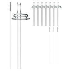 soonsooa 吸管蓋 4入+吸管 4入+吸管清潔刷 2入組, 透明, 2組