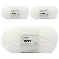 brandyarn Bubble Forest菜瓜布毛線, 3個, 47 白雪公主