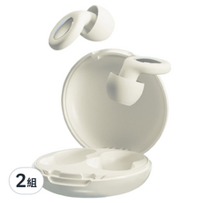 SUNORO 濾波器超強隔音降噪耳塞 Y25 白色, 2組, 2個