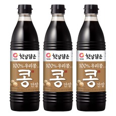 청정원 햇살담은 우리콩 간장, 840ml, 3개