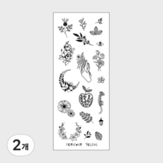 Chikaroca 獨特設計迷你紋身貼紙, B3 永遠年輕, 2個