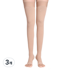 Husperth無襪頭大腿型壓力絲襪 膚色 SA151, 3個