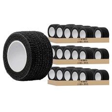 小麥購物 彈力護指繃帶 Y694 黑 10個, 460 x 2.5cm, 3組