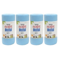 필굿리빙 일회용 수세미 60p, 블루, 60개입, 4개