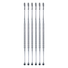 Lumina 露蜜 彈簧式按摩雙頭耳扒 360度清潔 金屬材質堅固耐用, 1入, 6支