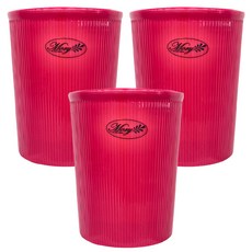 MORY 茂盛 好美垃圾桶 Set 3個, 23 x 23 x 28cm, 桃紅色
