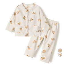 unifriend 愛心熊超細纖維睡眠睡衣上下套裝