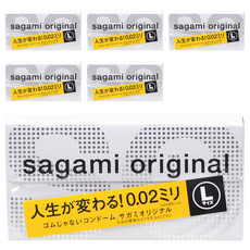 사가미 신형 오리지널 0.02 라지 콘돔, 6개입, 6개
