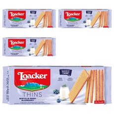 Loacker 萊佳哈斯 薄片藍莓優格威化餅, 4個, 150g