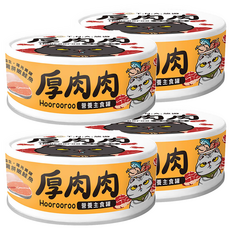 厚肉肉 全齡貓 營養主食罐, 鮮燉雞拼嫩鮭魚, 80g, 4罐