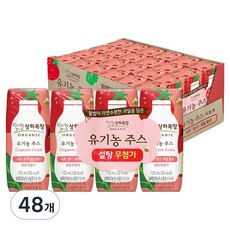 상하목장 유기농 주스 사과딸기케일, 125ml, 48개