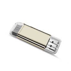 Techman Simply 時尚 OTG 轉接頭 Type-C / USB3.0, 單一商品, 淡金色