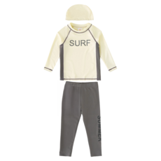 長袖防曬泳衣 長袖上衣 + 泳褲 + 泳帽