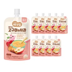배냇밀 유아용 배냇밀 짜먹는고구마와 사과 퓨레, 혼합맛(고구마/사과), 100g, 10개