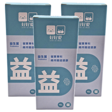 LOVE SO MUCH 好好愛 貓咪益生菌, 15入, 腸道健康/乳酸菌, 3盒