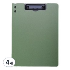 골드팡 무지 파스텔 서류 학생 클립보드A4, GP 그린, 4개