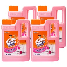 Mr Muscle 威猛先生 地板清潔劑 清潔芳香升級 溫和近皮膚pH值, 2L, 4桶