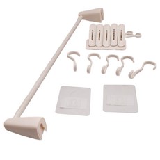 帽子壁掛架 短杆 5鉤5夾, 單一顏色, 1個