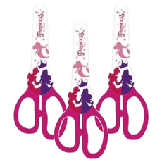 迪士尼公主系列 多功能安全剪刀，兒童專用，刀片耐用度高, PRS120-3, 3支