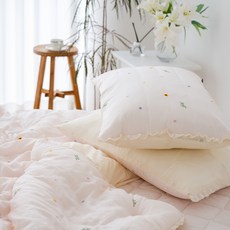 HaemilHome 田園花朵刺繡莫代爾纖維玉米薄被寢具組