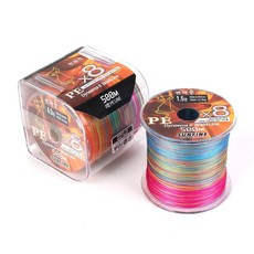 SUNFINE 5色8股編織釣線 500M, 5色, 1個