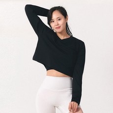 Fitup 女款尼龍短版長袖上衣 LS AW1004