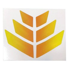 YAMAHA 山葉 Force2.0腳踏凹槽裝飾反光貼, 反光黃橘, 1個