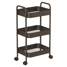 葉子小舖 網籃置物推車 三層, 3層, 升級黑