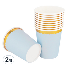 파티팡 골드라인 파티컵 블루 240ml, 30개입, 2개