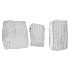 雲朵條珊瑚絨沐浴三件套：浴巾35x75cm、乾髮巾25x63cm、浴巾70x140cm 一人份, 薄霧灰, 1個