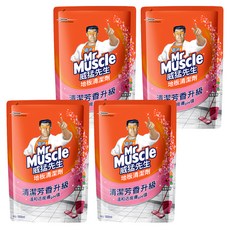 威猛先生 地板清潔劑補充包 完美花香 清潔芳香升級 快乾不黏腳 溫和近皮膚pH值, 1.8L, 4包