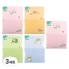 PINKFOOT 1000 Monori 信紙 ver2 4款 x 4p + 隨機 1p, 混色, 3套