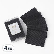 Modebebe 名人化妝造型固定髮貼 10片組, 4套, 黑色