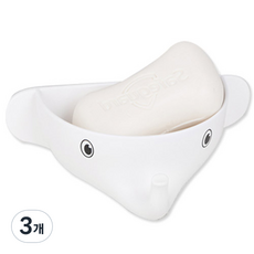 히키스 코끼리 디자인 욕실 정리함, 화이트, 3개