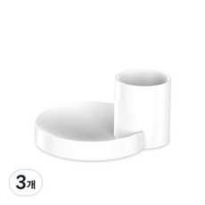 梅花點托盤, 白色, 3個