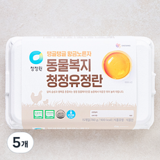 청정원 동물복지 청정유정란, 15구, 5개