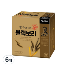 쌍계명차 김동곤 명인이 만든 블랙보리 티백, 1.2g, 40개입, 6개