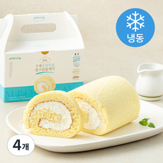 프레시오늘 우리밀 리얼버터 프랑스생크림 99% 오리지널 순수 수제 롤케익 (냉동), 230g, 4개