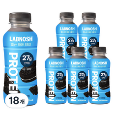 랩노쉬 프로틴 드링크 쿠키앤크림, 350ml, 18개
