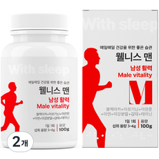 WITH SLEEP Elpingko協力廠商男性活力丸Wellness Man L精胺酸, 2個, 100g