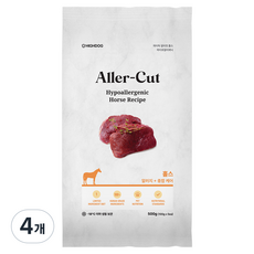 하이독 생후 3개월령 이상 강아지 알러컷 냉동 화식 사료 5p, 말고기, 500g, 4개